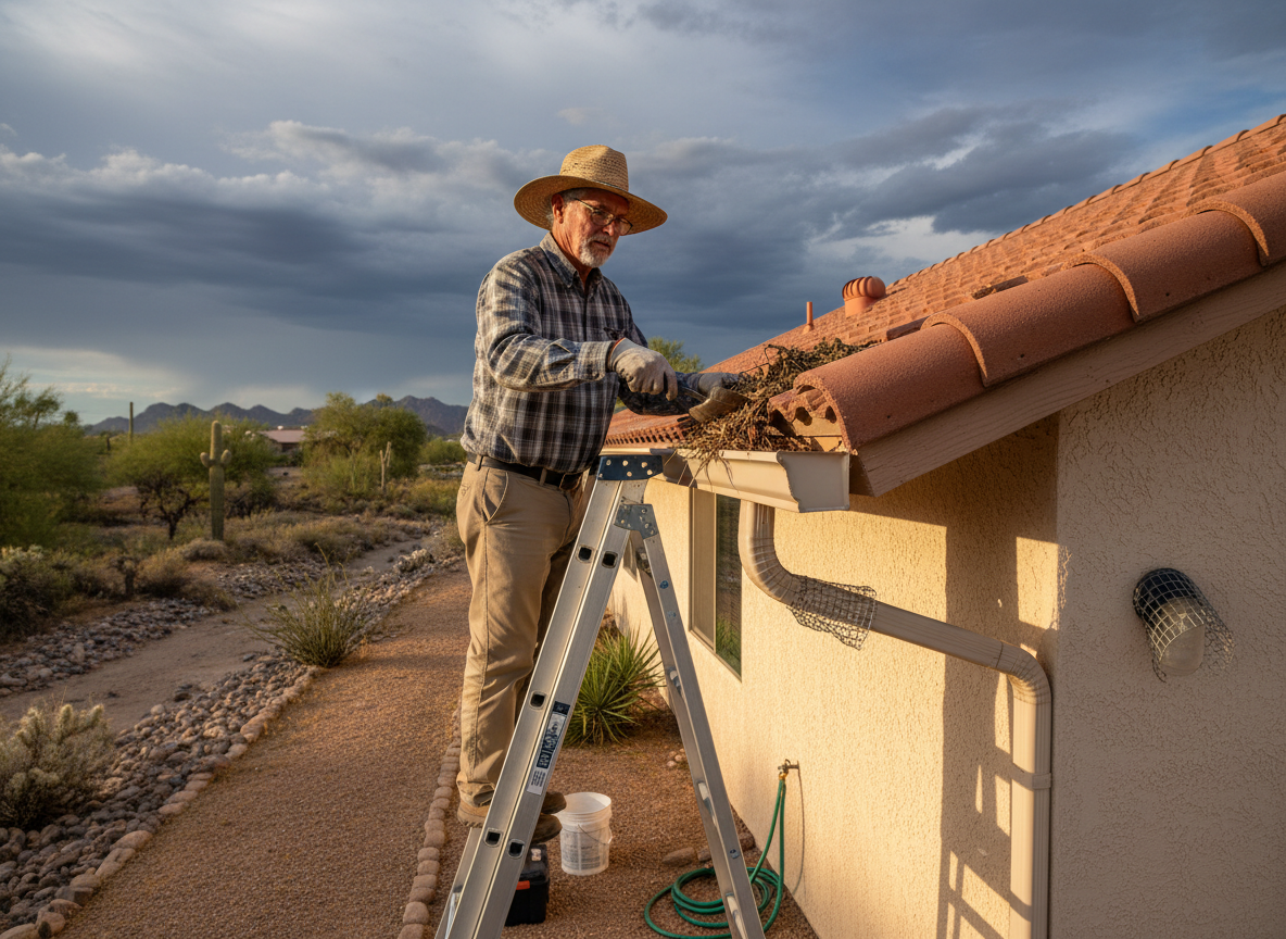 Maintaining Gutters and Downspouts for Monsoon Season in Sun City