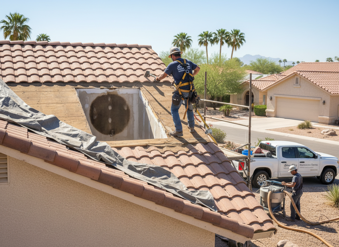 Storm Water Damage Restoration in Newlife Annex, AZ 85351